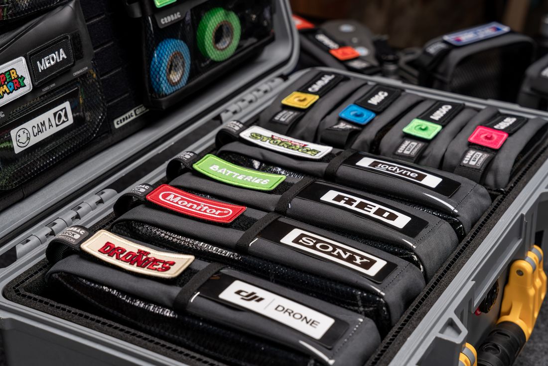 Well-organized camera and photography gear stored in a protective hard case