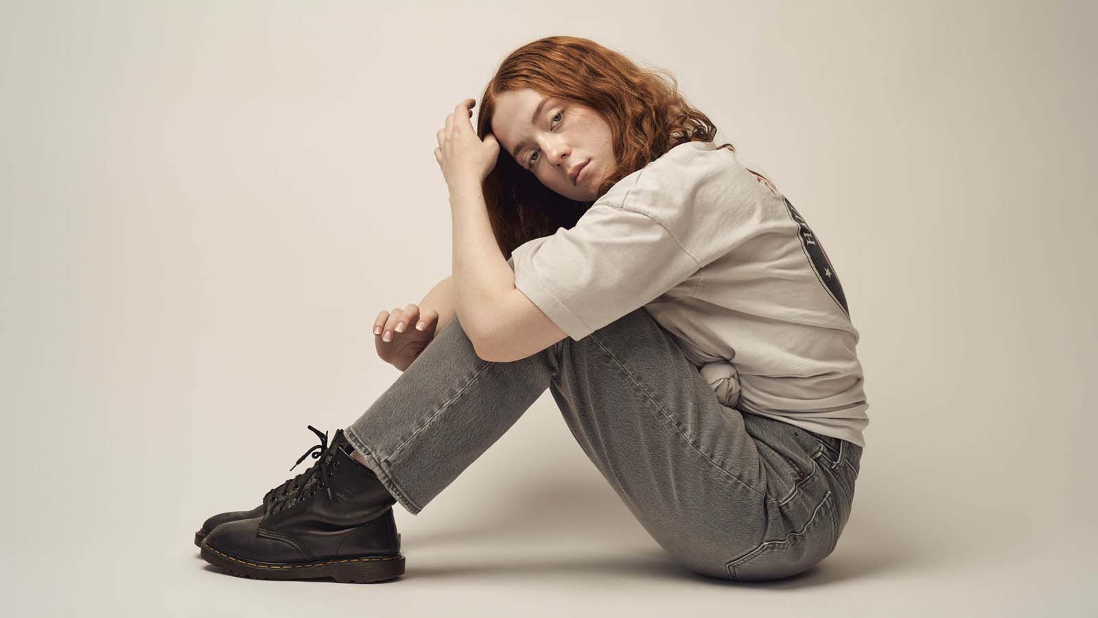 Redhead woman casual lifestyle portrait NYC photographer