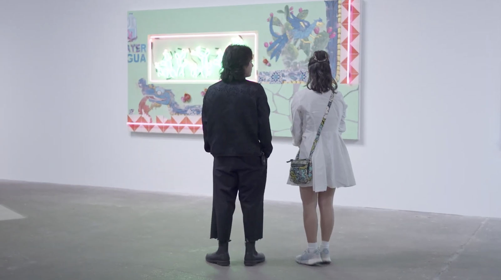 NYC art gallery event couple viewing exhibition formal photography